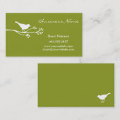 Visitekaartje van levende vogels (Voorkant / Achterkant)