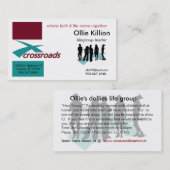 Visitekaartje van Lifegroupleider OllieDollies (Voorkant / Achterkant)