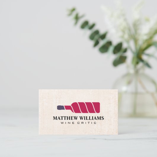 Visitekaartje van Logo van wijnflessen (Staand voorkant)