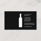 Visitekaartje van Logo van wijnflessen (Achterkant)