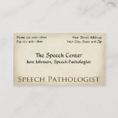 Visitekaartje van logopedist (Voorkant)