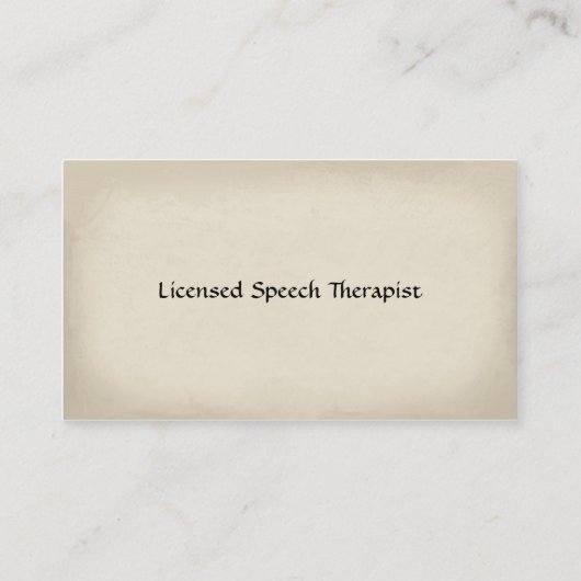 Visitekaartje van logopedist (Achterkant)