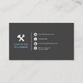 visitekaartje van loodgieters / handymanse visitek (Achterkant)