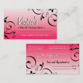 Visitekaartje van looisalon afsprakenkaartje (Voorkant / Achterkant)