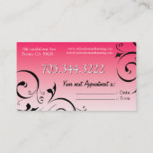 Visitekaartje van looisalon afsprakenkaartje (Achterkant)