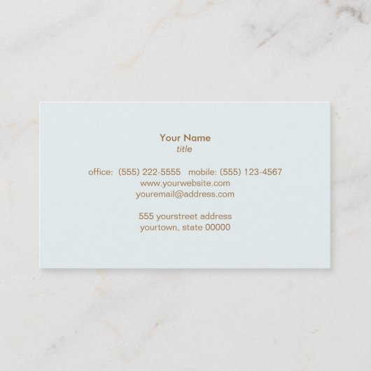 Visitekaartje van Lotus en Om Symbool voor het gen (Achterkant)