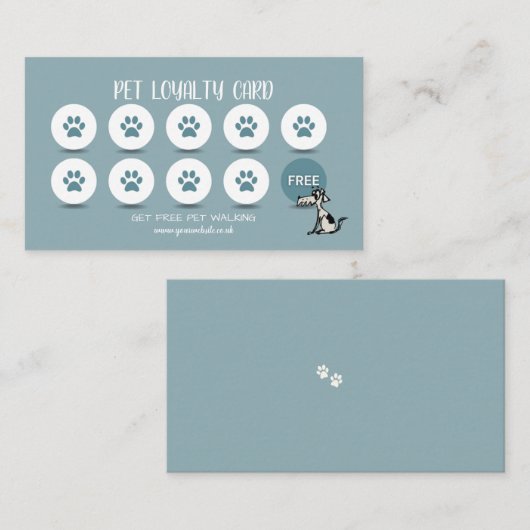 Visitekaartje van loyaliteit (Voorkant / Achterkant)