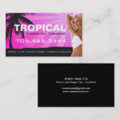 Visitekaartje van luchtpenseel looiend zout (Voorkant / Achterkant)