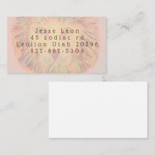 Visitekaartje van luikoppen (Voorkant / Achterkant)