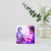 Visitekaartje van maatschappelijk werkers (Staand voorkant)