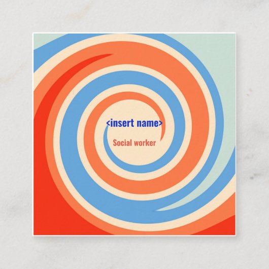 Visitekaartje van maatschappelijk werkers (Voorkant)