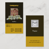 Visitekaartje van makelaar onroerend goed (Voorkant / Achterkant)