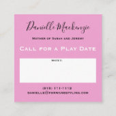 Visitekaartje van mammie Roep Card Cute Elephants (Achterkant)