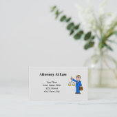 Visitekaartje van Mannelijke Advocaat en Schaalzak (Staand voorkant)