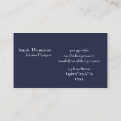 Visitekaartje van marinemonogrammen en goudmonogra (Achterkant)