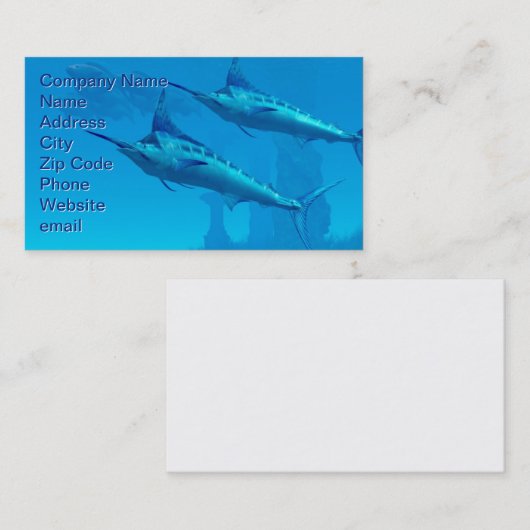 Visitekaartje van Marlin (Voorkant / Achterkant)