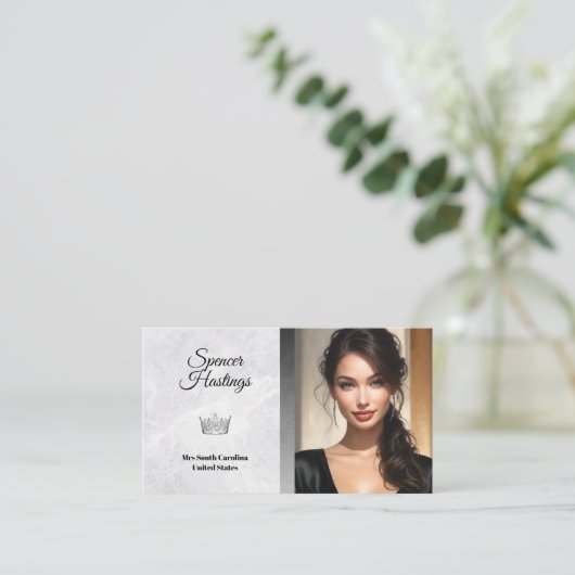 Visitekaartje van marmerijs (Staand voorkant)