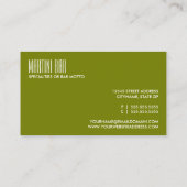 visitekaartje van martini bar (Achterkant)