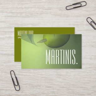 visitekaartje van martini bar