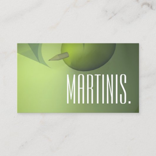 visitekaartje van martini bar (Voorkant)