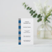 Visitekaartje van Masculine Blue en Grey Squares (Staand voorkant)