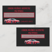 Visitekaartje van Mecánico Automotriz (Voorkant / Achterkant)