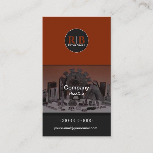 Visitekaartje van mechanische onderdelen (Voorkant)