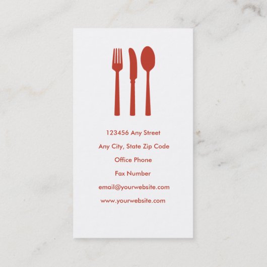 Visitekaartje van messenmakerij (DK Retro Red) (Achterkant)