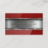 Visitekaartje van metalen en rode gloeidraden (Achterkant)