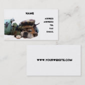 Visitekaartje van militaire boxershonden (Voorkant / Achterkant)