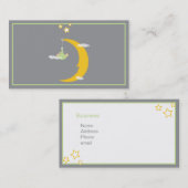 Visitekaartje van moon en sterren (Voorkant / Achterkant)