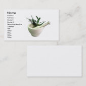 Visitekaartje van Mortar en Pestle (Voorkant / Achterkant)