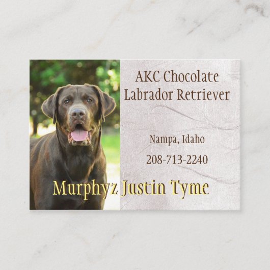 Visitekaartje van Murphys (Voorkant)