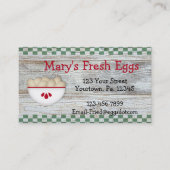 Visitekaartje van nationale eieren (Voorkant)