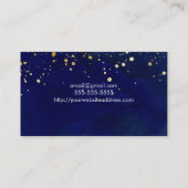Visitekaartje van Navy Blue en Faux Gold Glitter (Achterkant)