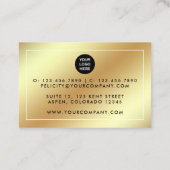 Visitekaartje van Navy en Gold Agate edele steen (Achterkant)