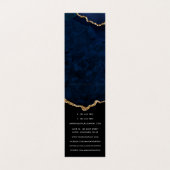 Visitekaartje van Navy en Gold Agate edele steen (Binnenkant ongevouwen)
