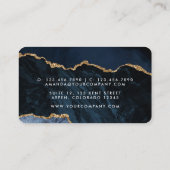 Visitekaartje van Navy en Gold Agate edele steen (Achterkant)