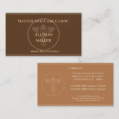 Visitekaartje van Neurse Praktijkster Brown Caduce (Voorkant / Achterkant)