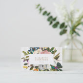 Visitekaartje van oliegebluste Bouquet Flowers (Staand voorkant)