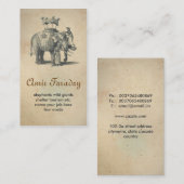visitekaartje van olifanten (Voorkant / Achterkant)