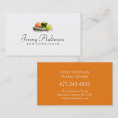 Visitekaartje van onbewerkte voedingsmiddelen (Voorkant / Achterkant)