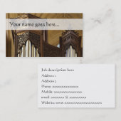 Visitekaartje van orgaantorens (Voorkant / Achterkant)