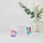 Visitekaartje van organisator van ballonnen van Bi (Staand voorkant)