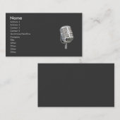 visitekaartje van oude microfoon (Voorkant / Achterkant)