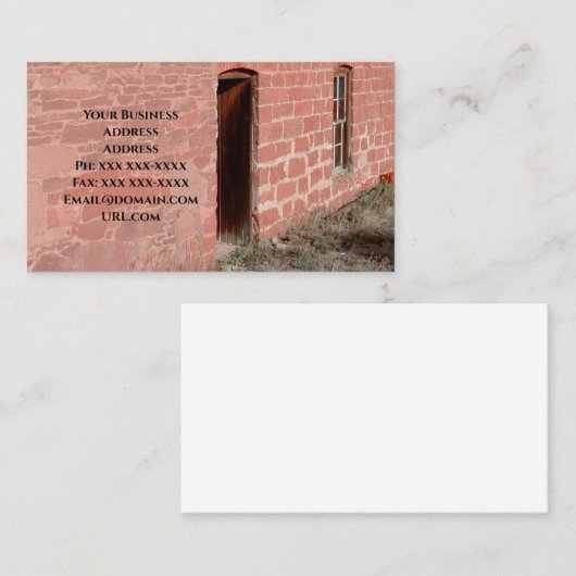 Visitekaartje van oude riemen (Voorkant / Achterkant)