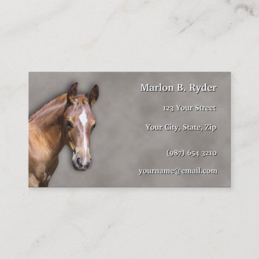Visitekaartje van paarden (Voorkant)