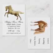 Visitekaartje van  paarden (Voorkant / Achterkant)