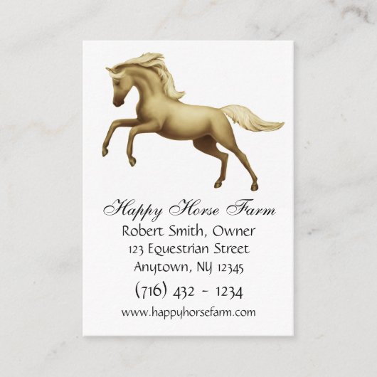Visitekaartje van  paarden (Voorkant)