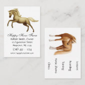 Visitekaartje van  paarden (Voorkant / Achterkant)